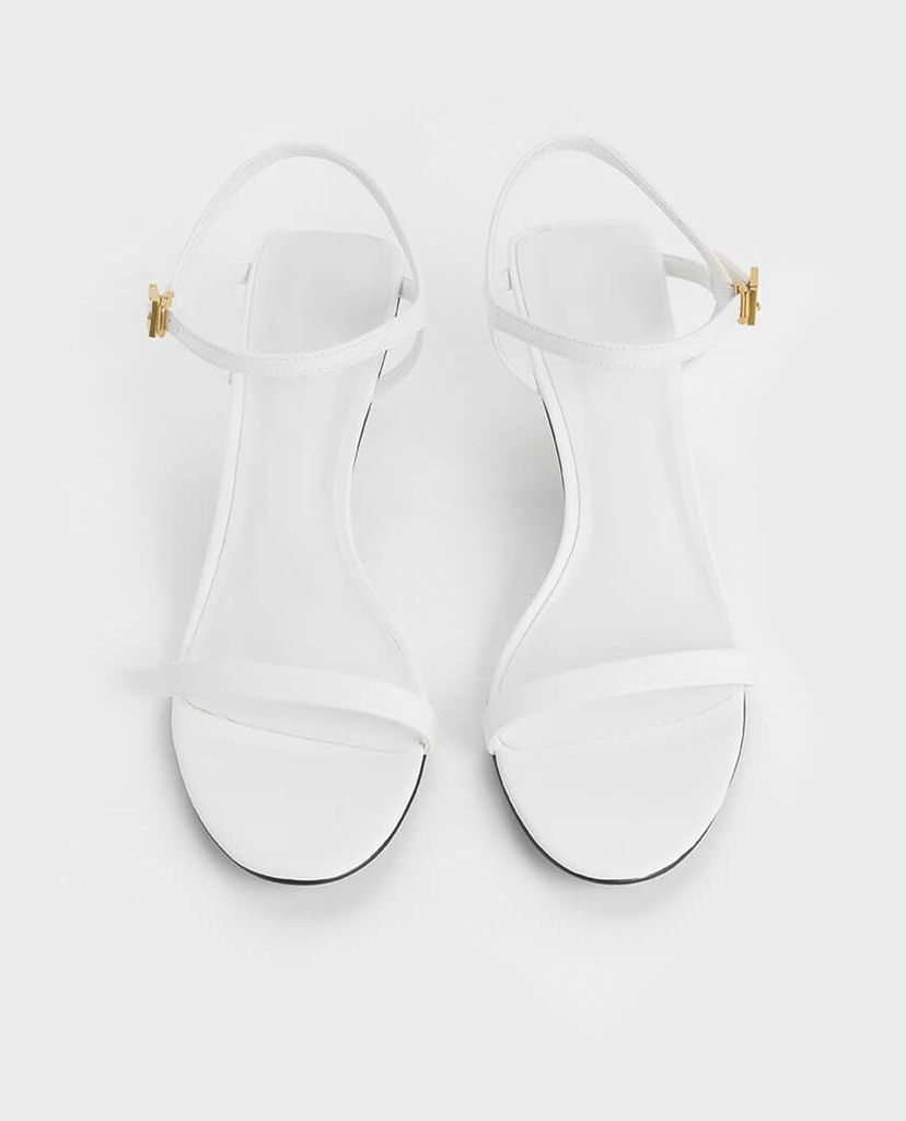 CHARLES & KEITH - Giày sandal Gold Accent Cone