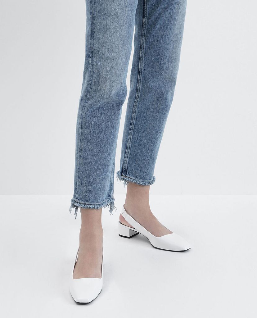 CHARLES & KEITH - Giày đế bệt Square Toe Block Heel Slingback