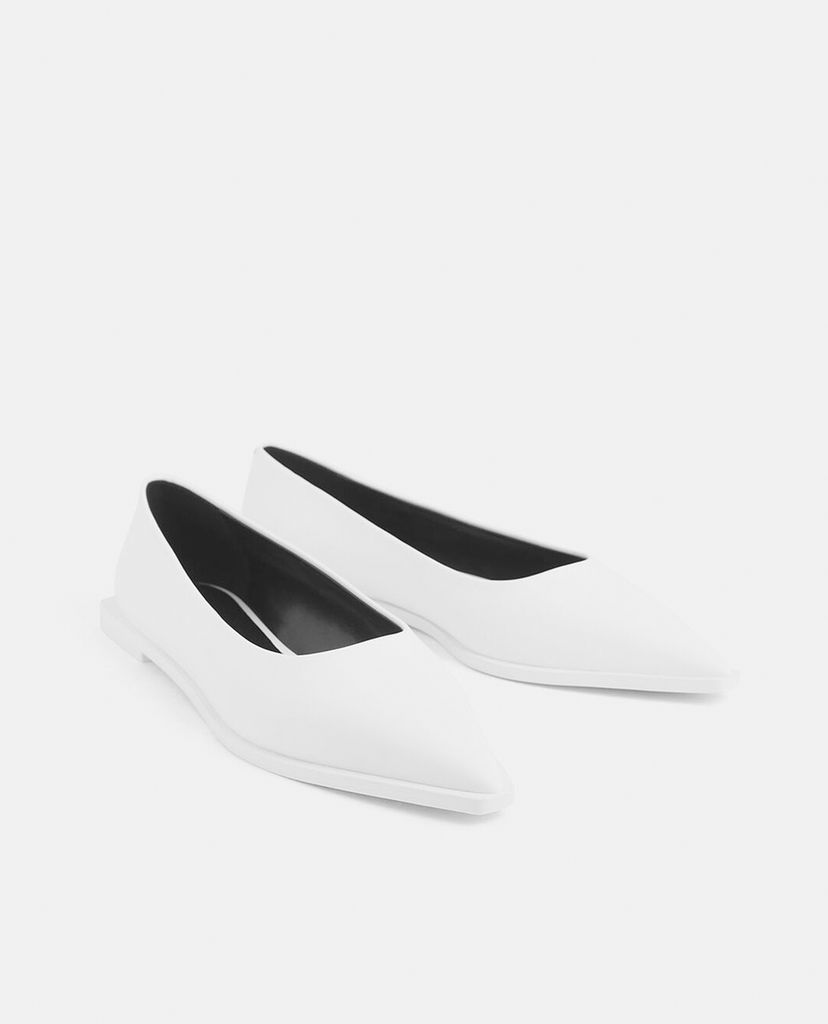 CHARLES & KEITH - Giày đế bệt mũi nhọn Pointed Toe Ballerina