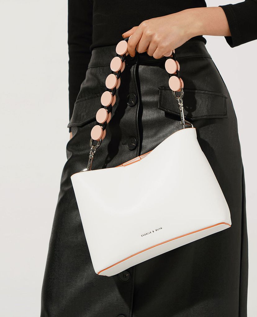CHARLES & KEITH - Túi rút dây nữ Acrylic Handle Bucket
