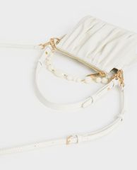 CHARLES & KEITH - Túi đeo vai nữ chữ nhật Beaded Strap Ruched