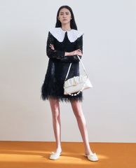 CHARLES & KEITH - Túi đeo vai nữ chữ nhật Beaded Strap Ruched Trapeze