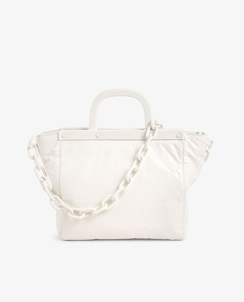 CHARLES & KEITH - Túi đeo vai chữ nhật Large Patent