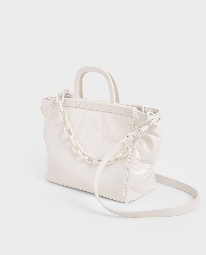 CHARLES & KEITH - Túi đeo vai chữ nhật Large Patent