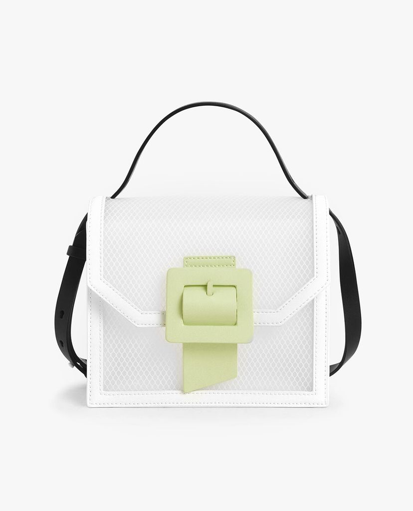 CHARLES & KEITH - Túi đeo vai phom vuông See Through Effect