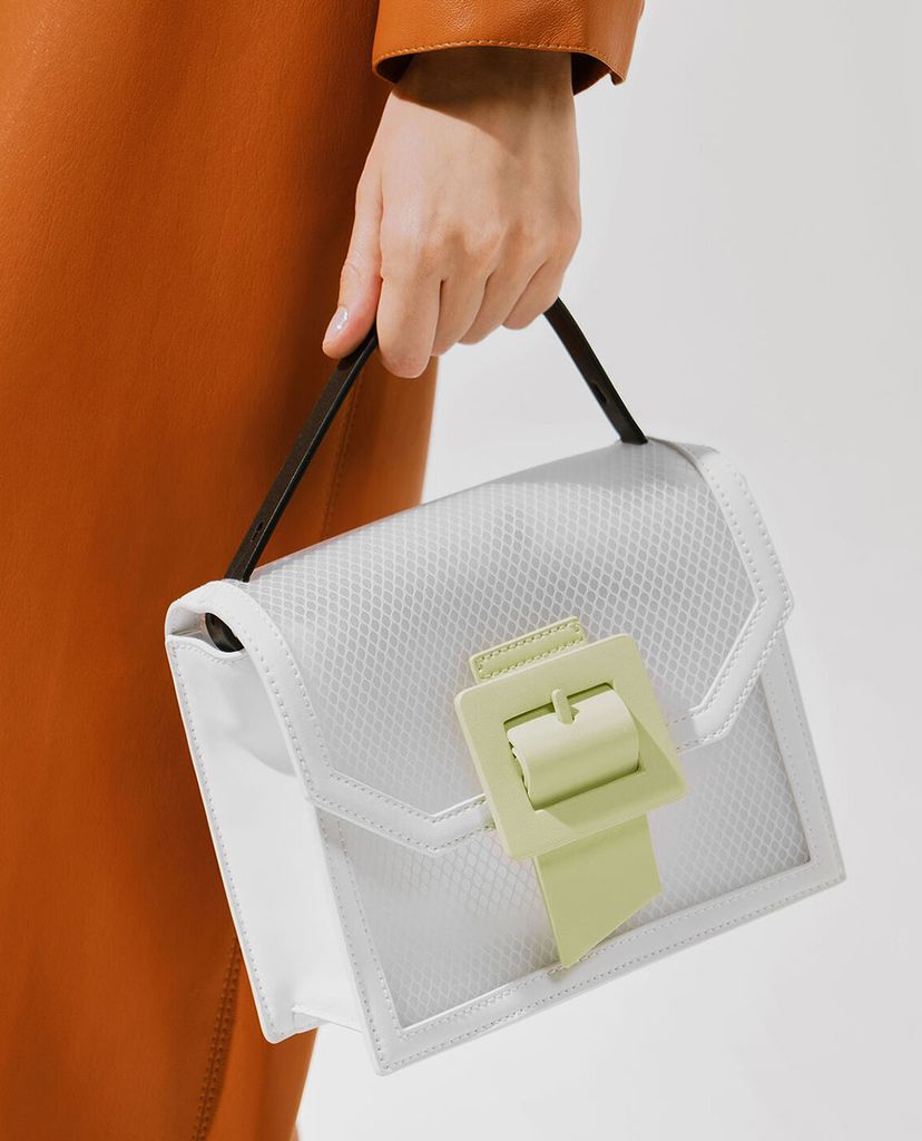 CHARLES & KEITH - Túi đeo vai phom vuông See Through Effect