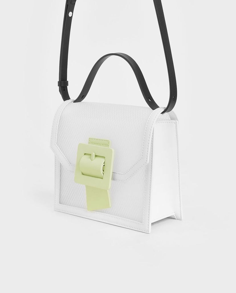 CHARLES & KEITH - Túi đeo vai phom vuông See Through Effect