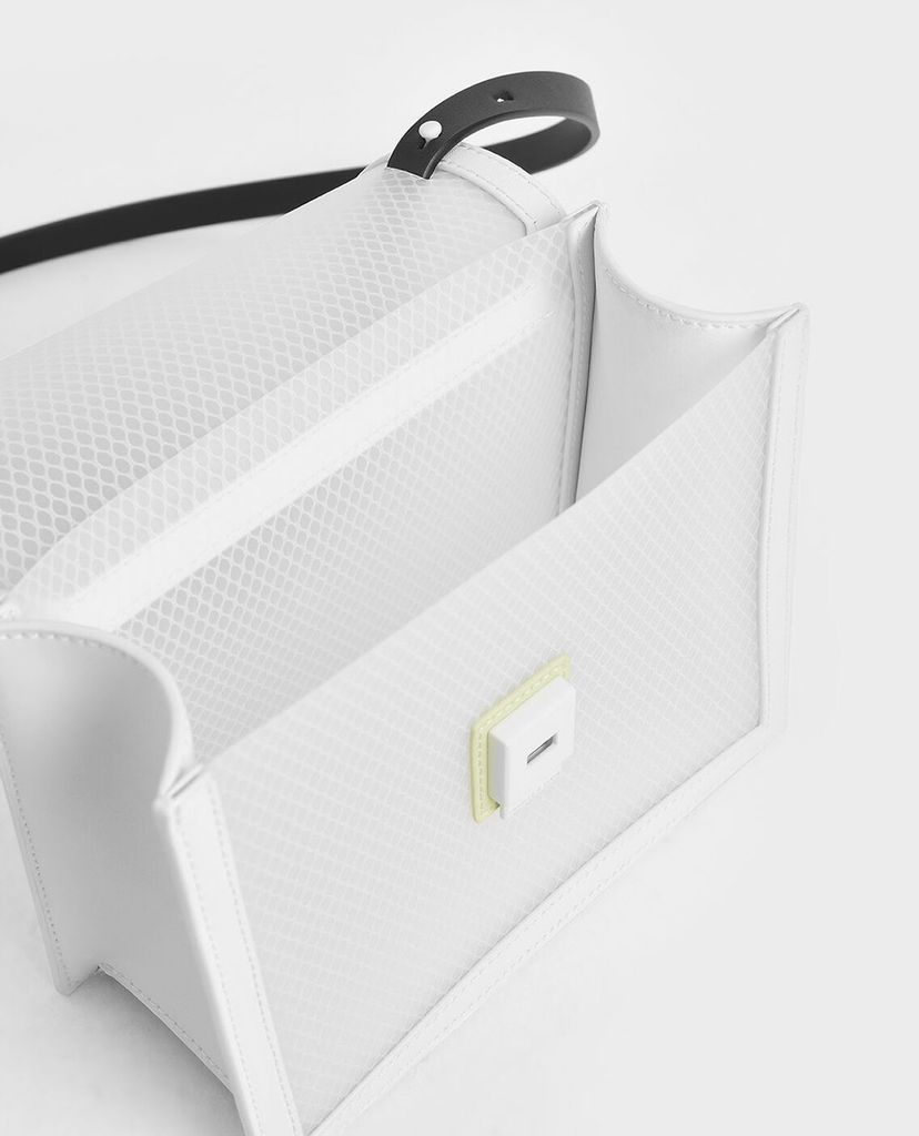 CHARLES & KEITH - Túi đeo vai phom vuông See Through Effect