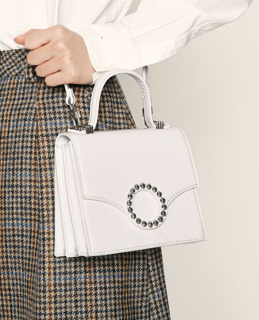 CHARLES & KEITH - Túi xách tay nữ Croc Effect Embellished Buckle