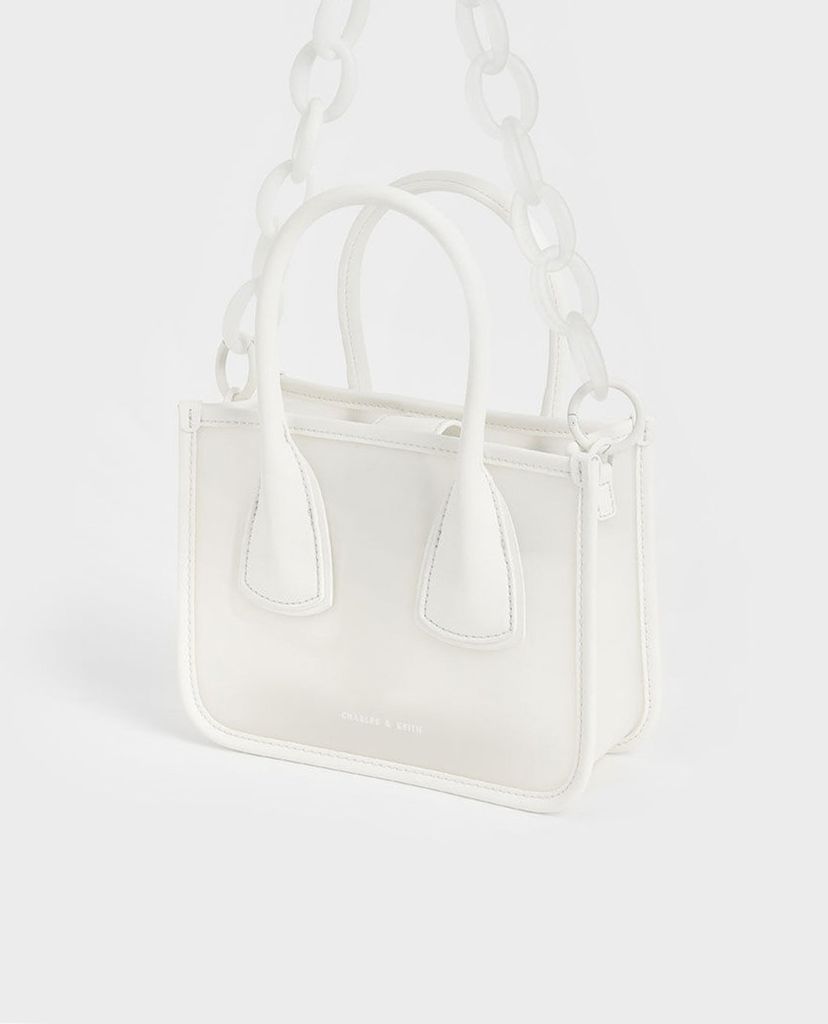 CHARLES & KEITH - Túi xách tay cầm Chain Link