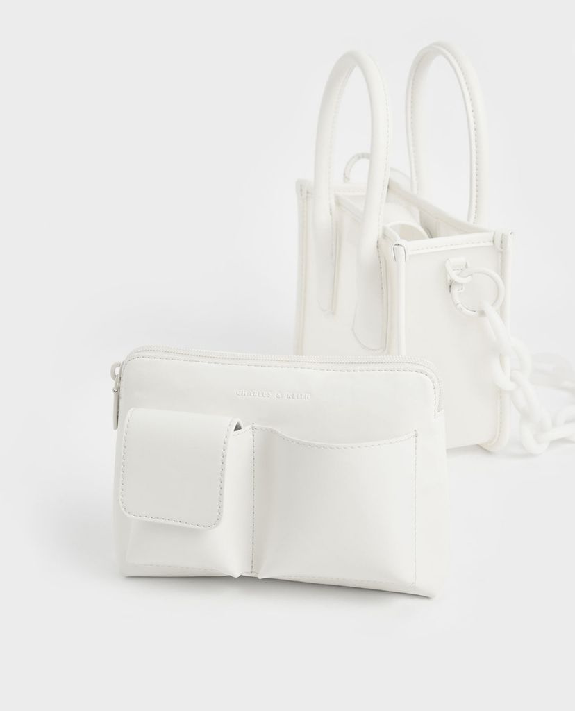 CHARLES & KEITH - Túi xách tay cầm Chain Link