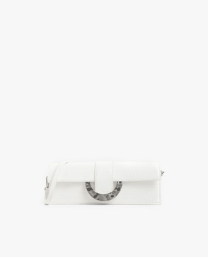 CHARLES & KEITH - Ví cầm tay nữ dáng dài Croc Effect