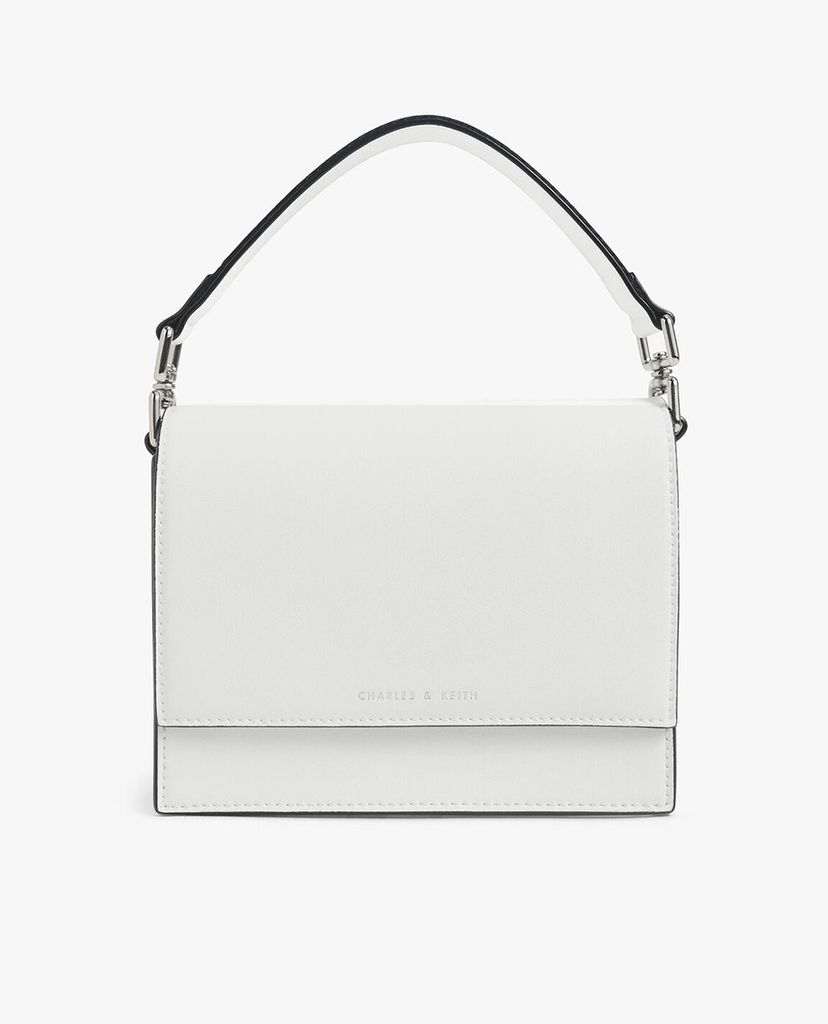 CHARLES & KEITH - Túi đeo chéo chữ nhật Striped Top Handle