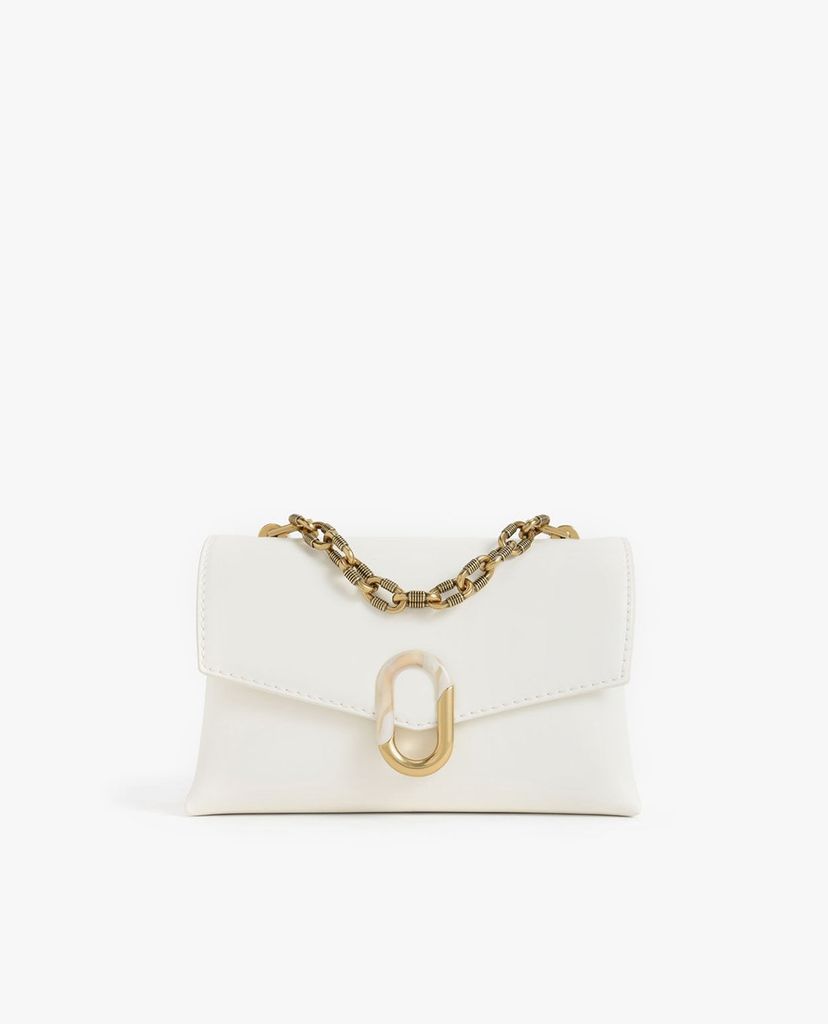 CHARLES & KEITH - Túi đeo chéo nữ phối cùng dây đeo thời trang