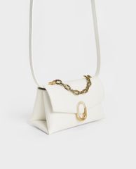 CHARLES & KEITH - Túi đeo chéo nữ phối cùng dây đeo thời trang