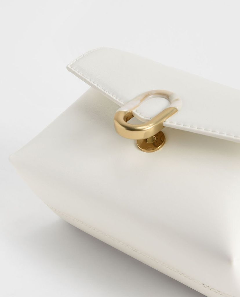 CHARLES & KEITH - Túi đeo chéo nữ phối cùng dây đeo thời trang