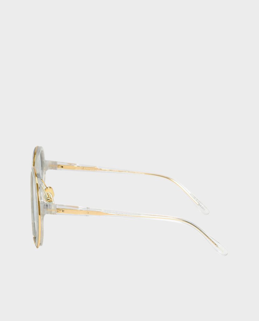CHARLES & KEITH - Kính mát nữ gọng tròn Cut Off Frame Round