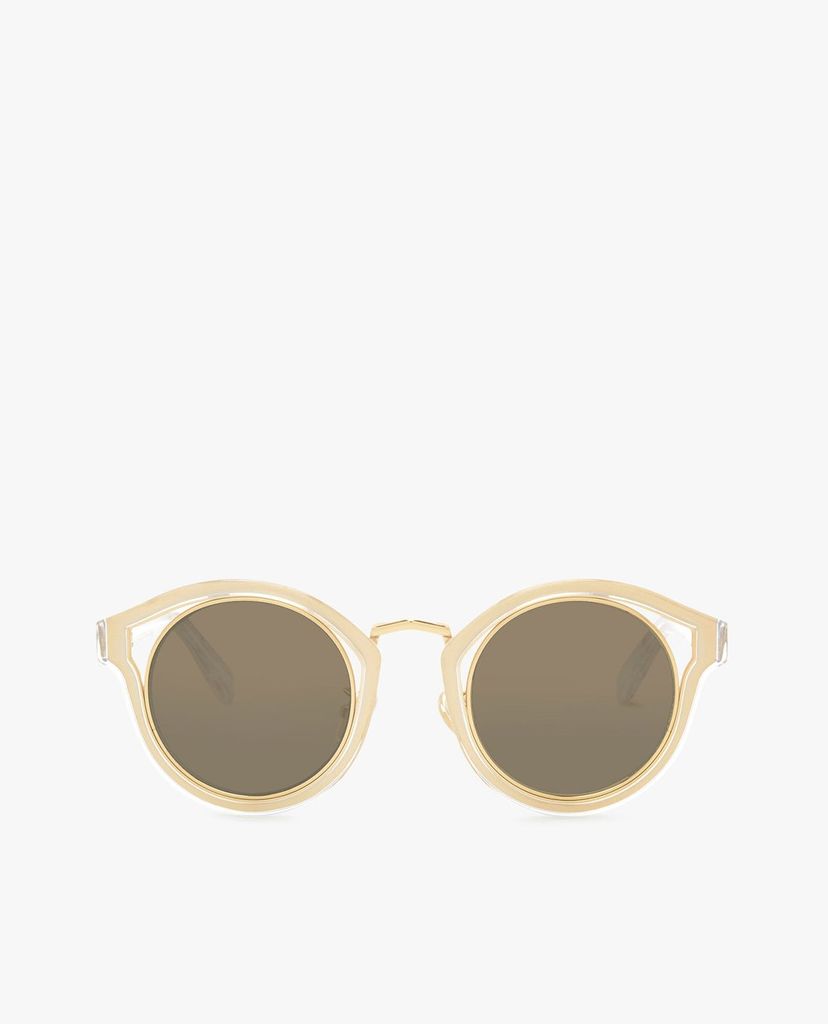 CHARLES & KEITH - Kính mát nữ mắt mèo Round Thick Frame
