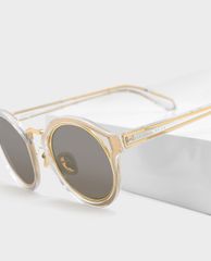 CHARLES & KEITH - Kính mát nữ mắt mèo Round Thick Frame