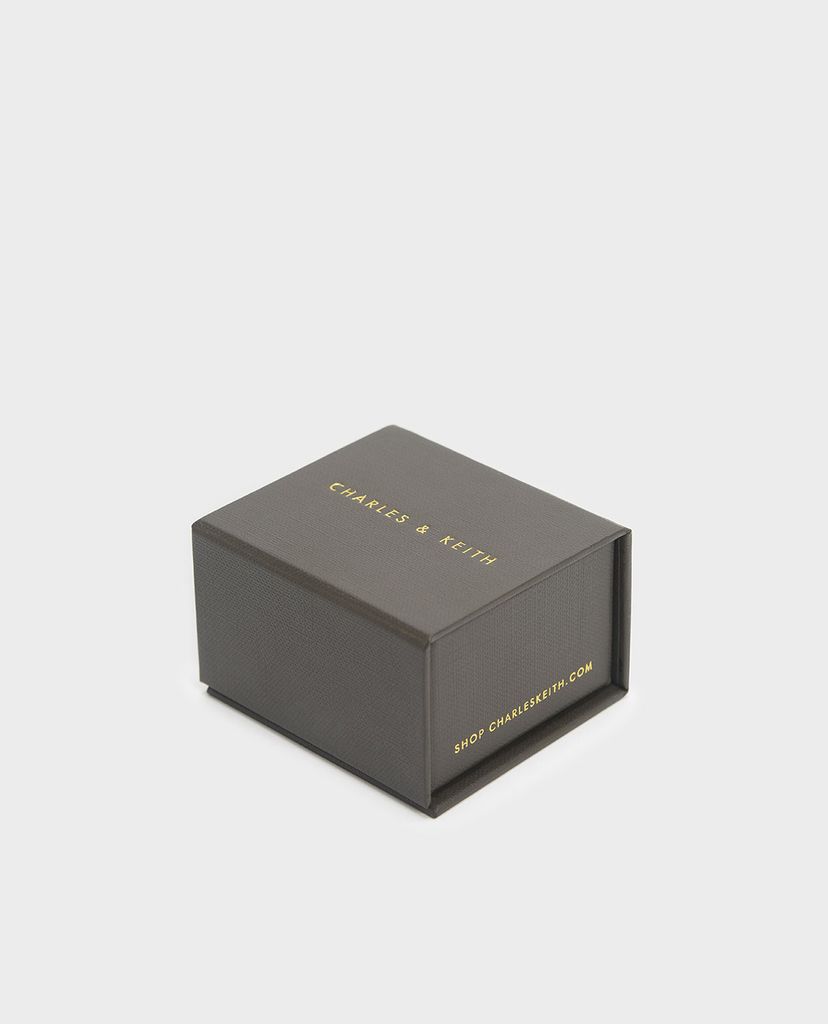 CHARLES & KEITH - Nhẫn nữ Crystal & Acrylic Petal Double