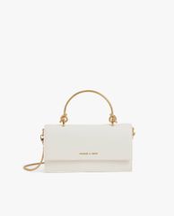 CHARLES & KEITH - Ví cầm tay nữ chữ nhật Metallic Handle