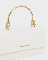 CHARLES & KEITH - Ví cầm tay nữ chữ nhật Metallic Handle