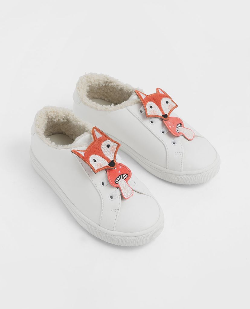 CHARLES & KEITH - Giày thể thao trẻ em có họa tiết hình cáo Girls' Fox Character