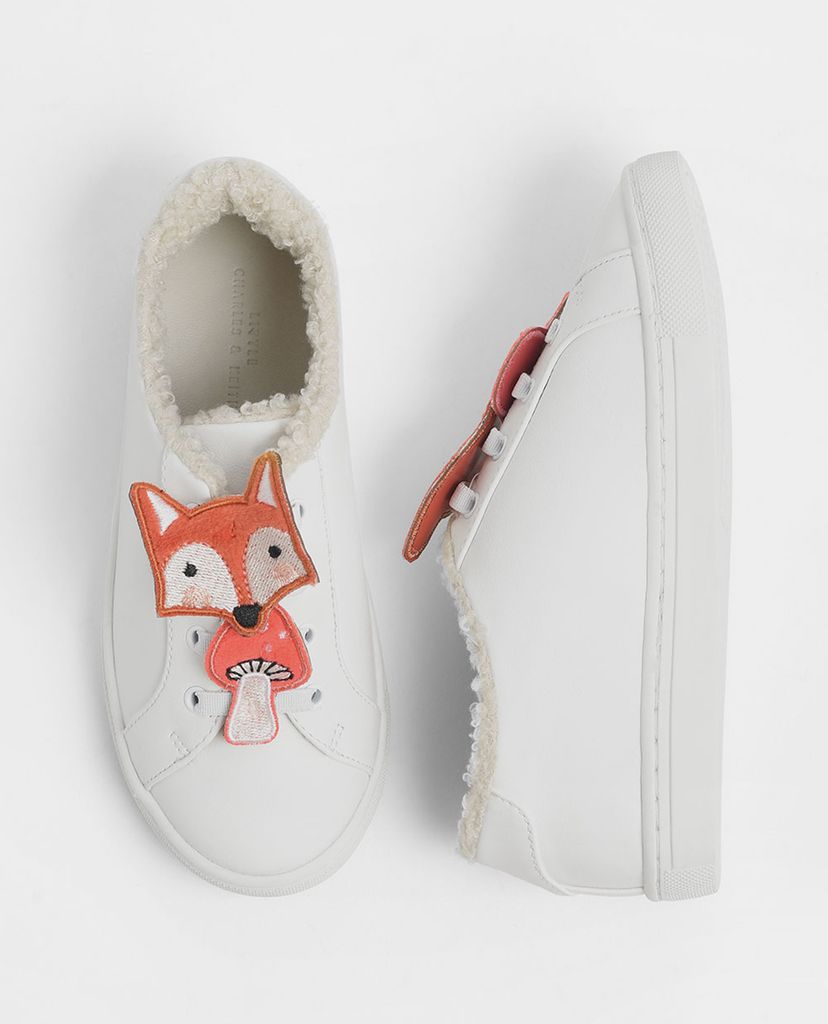 CHARLES & KEITH - Giày thể thao trẻ em có họa tiết hình cáo Girls' Fox Character
