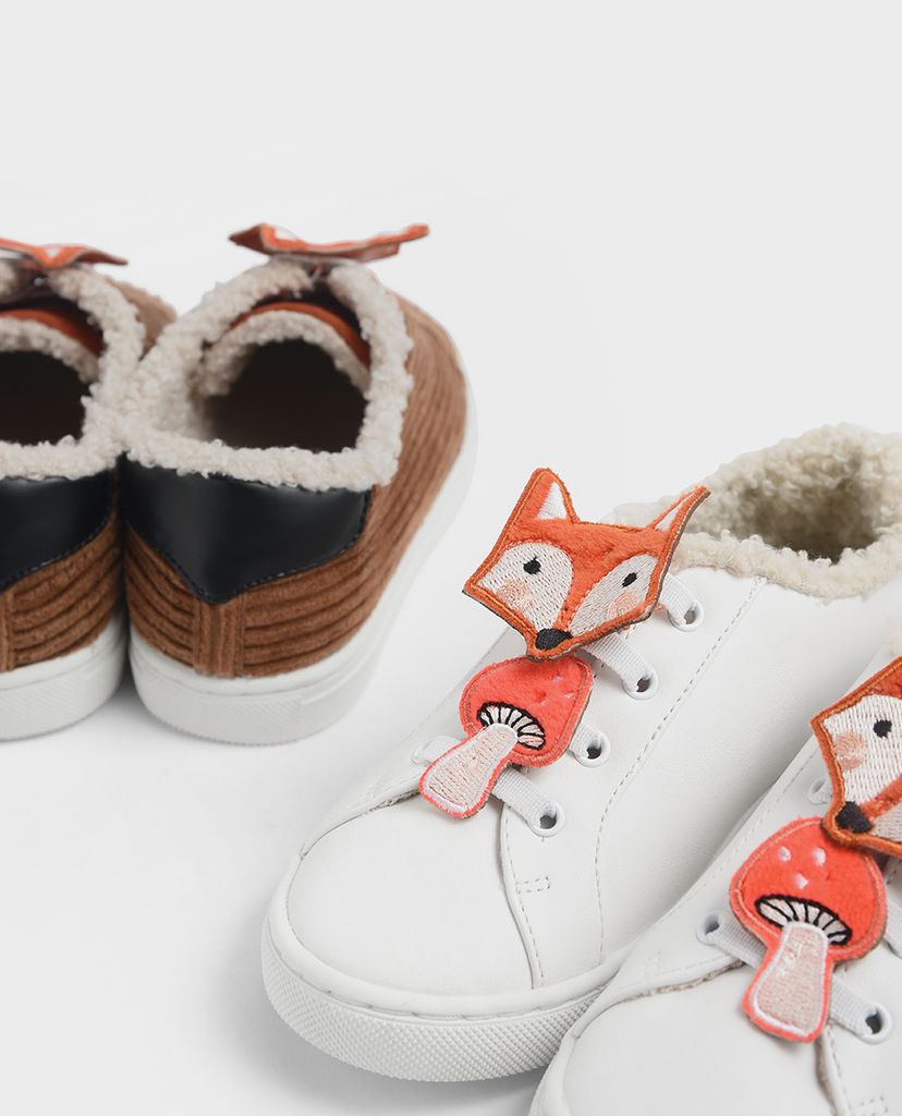 CHARLES & KEITH - Giày thể thao trẻ em có họa tiết hình cáo Girls' Fox Character