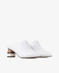 PEDRO - Giày cao gót đế tròn mũi nhọn Stone Wood Mules