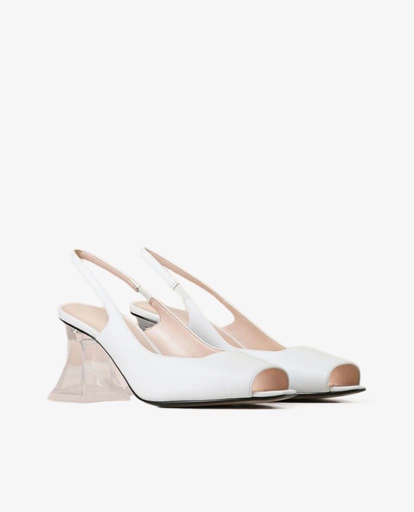 PEDRO - Giày cao gót hở mũi đế vuông Slingback Block