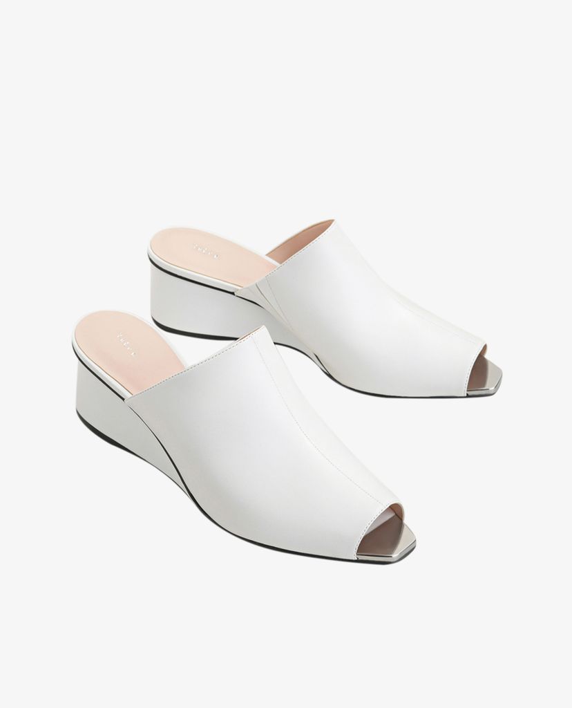 PEDRO - Giày đế xuồng hở mũi quai bản rộng Peep Toe