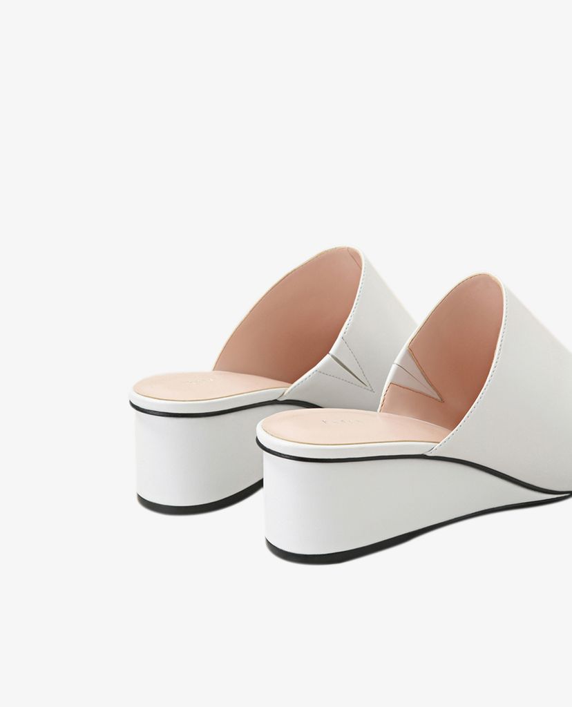 PEDRO - Giày đế xuồng hở mũi quai bản rộng Peep Toe