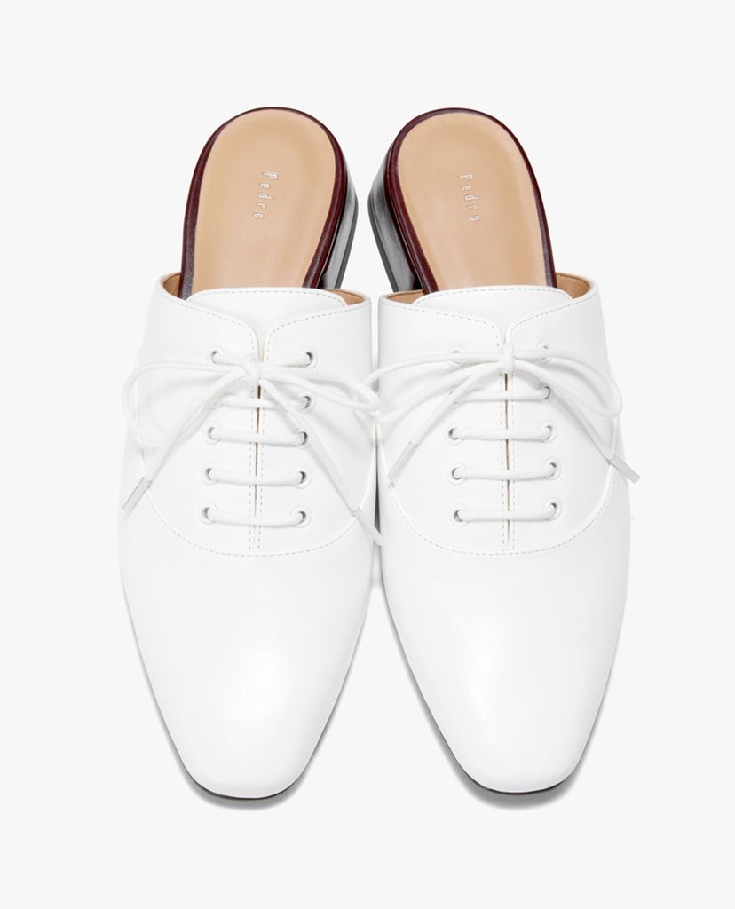 PEDRO - Giày đế bệt nữ mũi nhọn thắt dây Lace Up