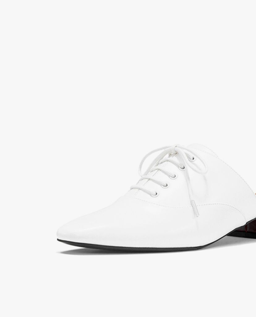 PEDRO - Giày đế bệt nữ mũi nhọn thắt dây Lace Up