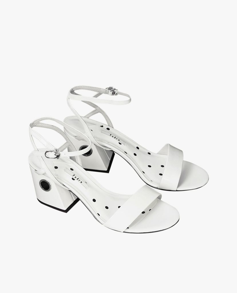 GIày cao gót họa tiết chấm bi Ankle Strap