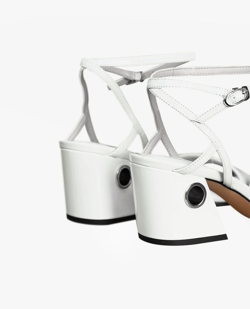 GIày cao gót họa tiết chấm bi Ankle Strap