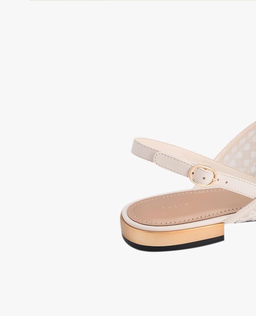 PEDRO - Giày sandal nữ quai chéo Mesh Slingback