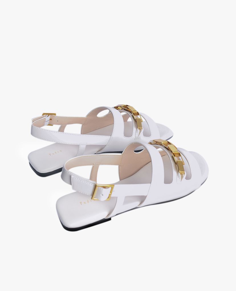 PEDRO - Giày sandal nữ quai ngang Gold Embellished