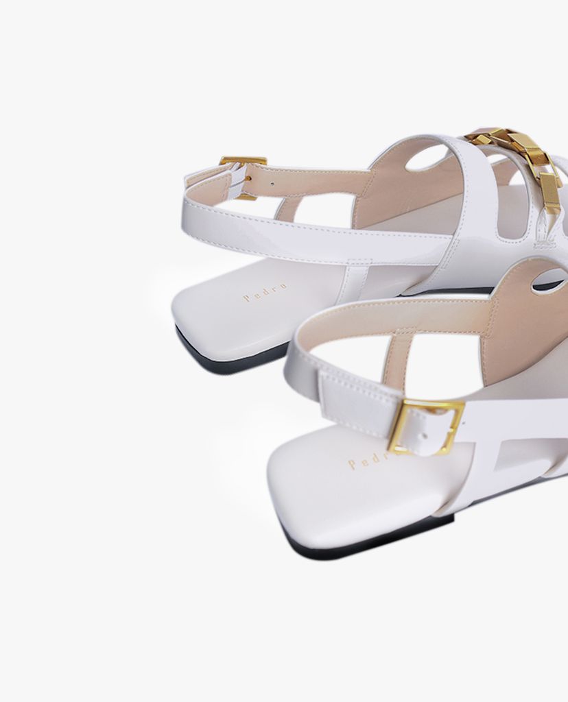 PEDRO - Giày sandal nữ quai ngang Gold Embellished