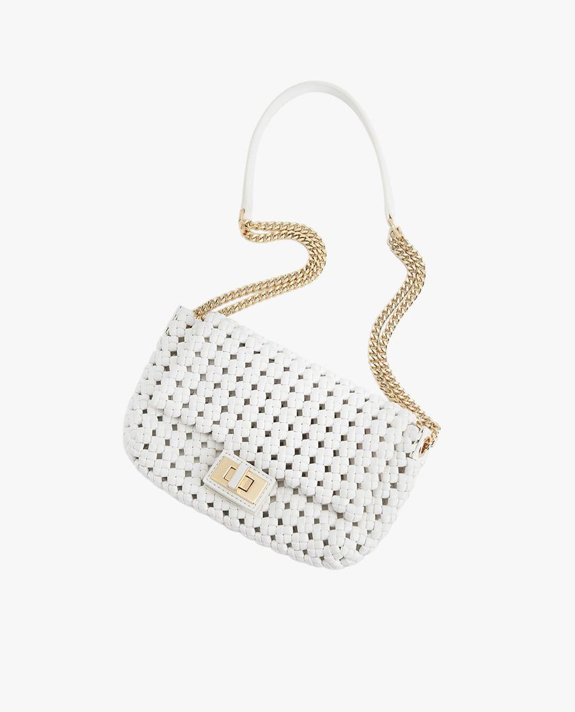 PEDRO - Túi đeo chéo nữ chữ nhật nắp gập Woven