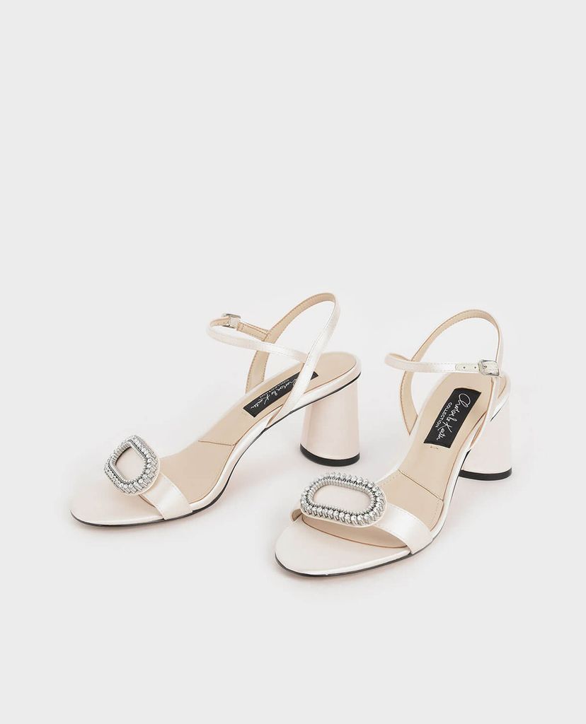 CHARLES & KEITH - Giày sandal cao gót quai ngang Wedding Collection
