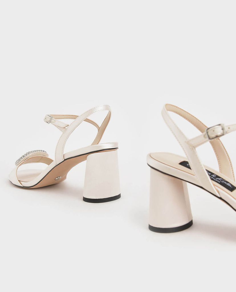 CHARLES & KEITH - Giày sandal cao gót quai ngang Wedding Collection
