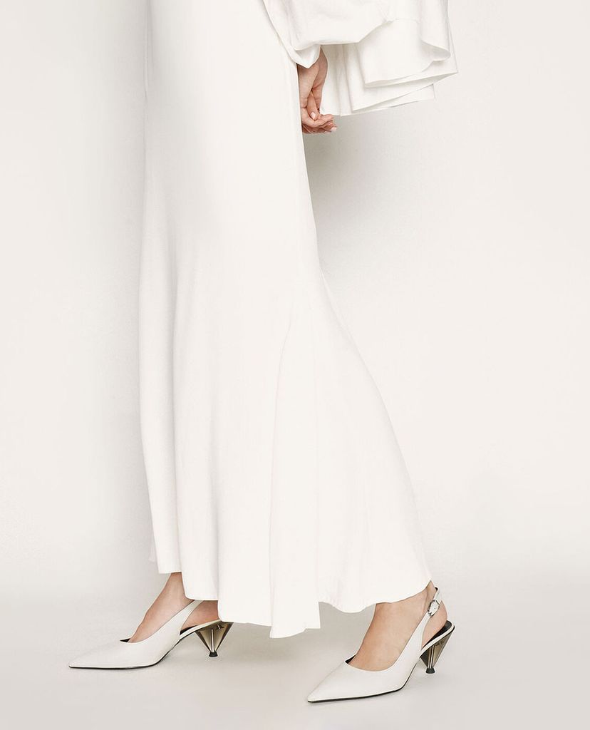 CHARLES & KEITH - Giày cao gót mũi nhọn Leather Cone
