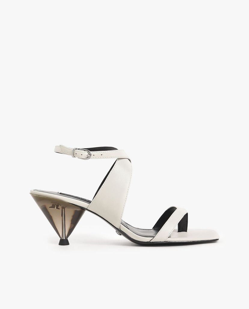CHARLES & KEITH - Giày cao gót quai ngang Leather Cone