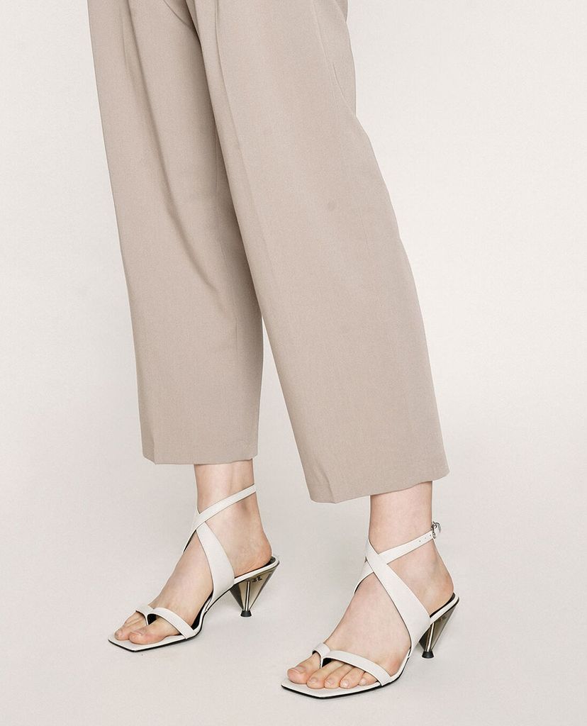 CHARLES & KEITH - Giày cao gót quai ngang Leather Cone