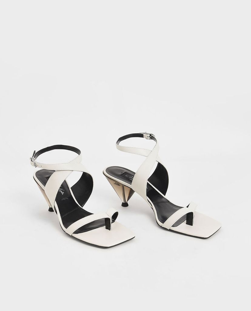CHARLES & KEITH - Giày cao gót quai ngang Leather Cone