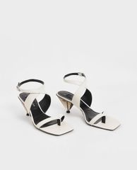 CHARLES & KEITH - Giày cao gót quai ngang Leather Cone