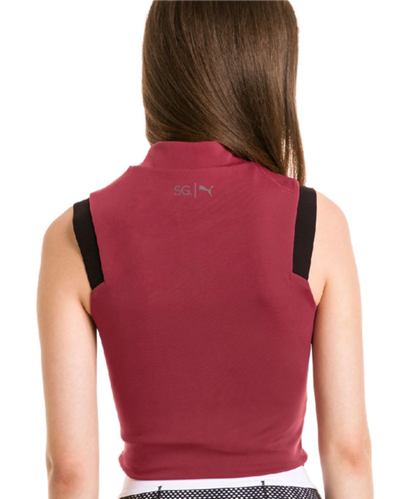 PUMA - Áo croptop nữ phối zip SG x PUMA