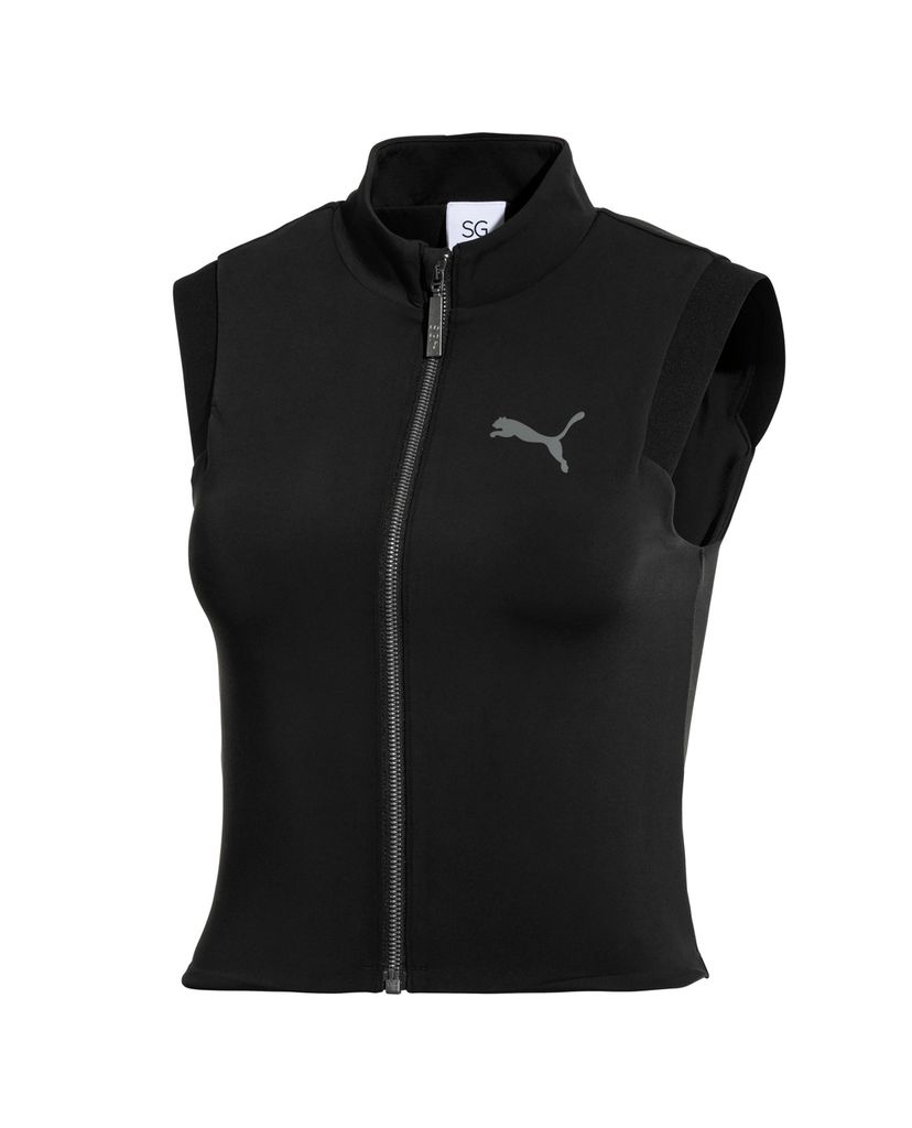 PUMA - Áo croptop nữ phối zip Selena Gomez X Puma